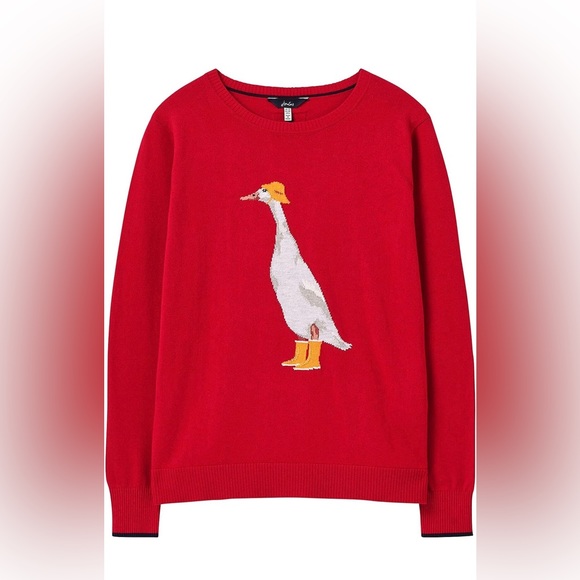 Joules Sweaters - Joules Women’s Crew Neck Sweater Miranda Red Duck Size 4 New with Tags